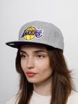 Бейсболка MITCHELL NESS арт. HHSS3272-LALYYPPPGYHT Los Angeles Lakers NBA (светло-серый)